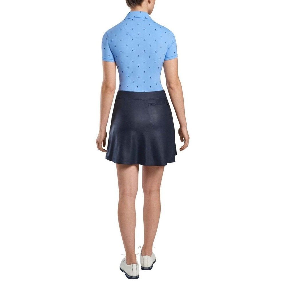 G/FORE Light Blue Polo with Navy Micro-Print - Picture 5 of 7